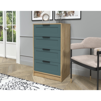 Kомод Тренд КТ-К60 (Дуб золотой ЛДСП/ Верде ЛМДФ) Ш600 В1020 Г451